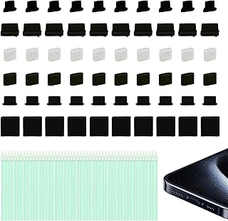 60 Pack USB C Dust Plugs with Foam Swabs