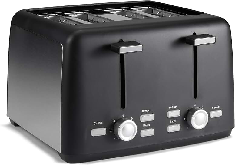 4-Slice Toaster with Wide Slots and Multiple Settings