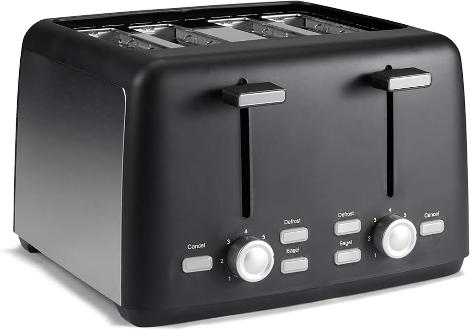 4-Slice Toaster with Wide Slots and Multiple Settings