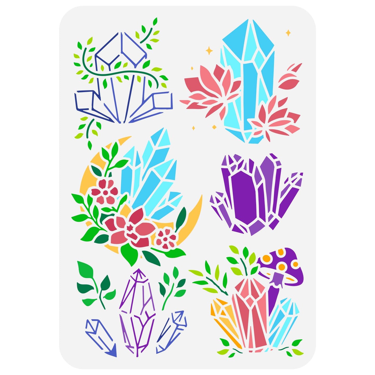 Gemstone Dreams DIY Art Kit with 6 Pattern Templates
