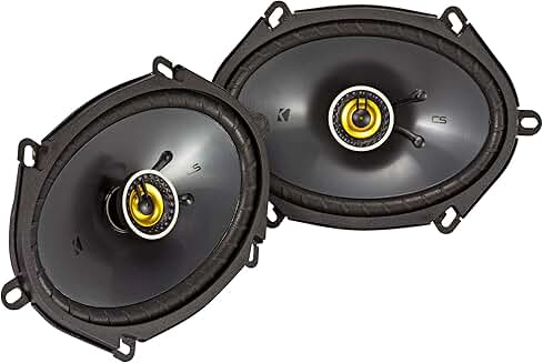 6 x 8 Inch Car Audio Speakers, Black, Pack of 2