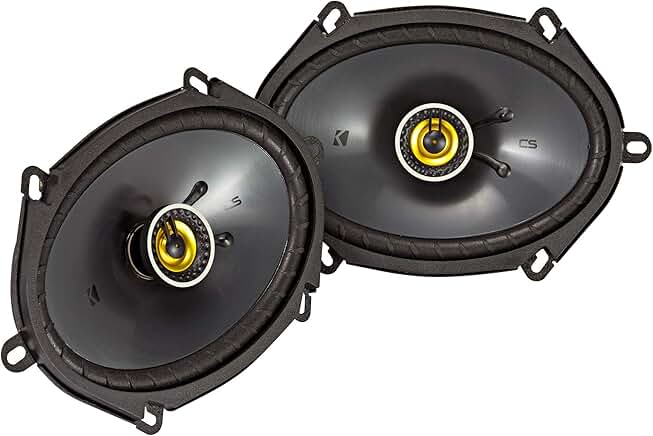 6 x 8 Inch Car Audio Speakers, Black, Pack of 2