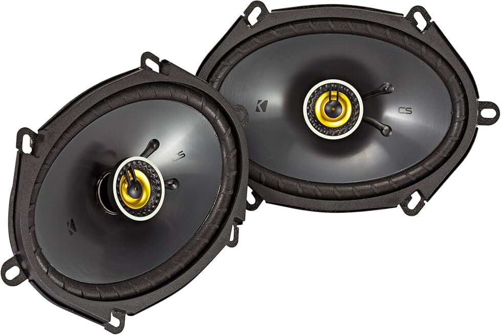 6 x 8 Inch Car Audio Speakers, Black, Pack of 2