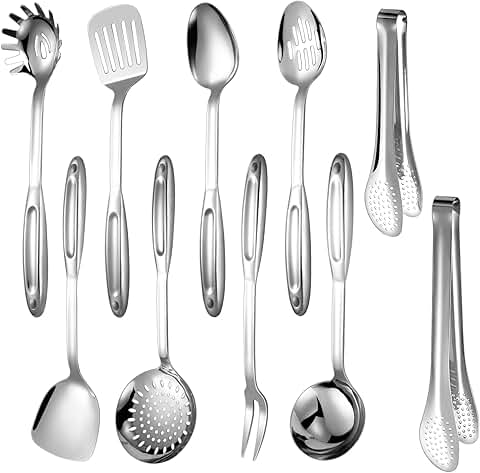 10-Piece Stainless Steel Kitchen Utensil Set