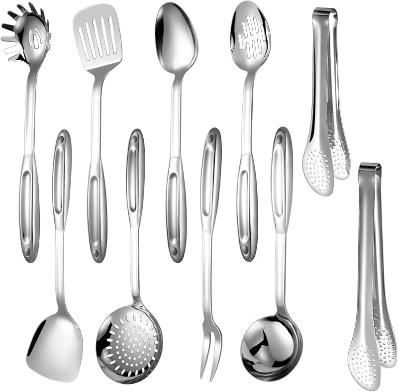 Heat-resistant silicone spatula set for cooking and baking