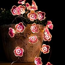Pink Cherry Blossom String Lights for Indoor and Outdoor Decor