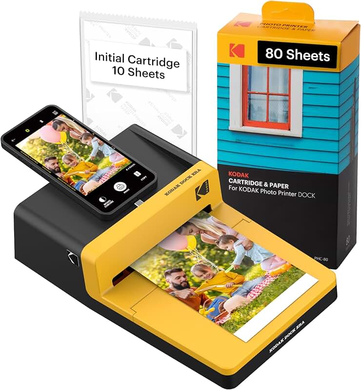 Instant Photo Printer 4x6 Inches 90 Sheets Bundle