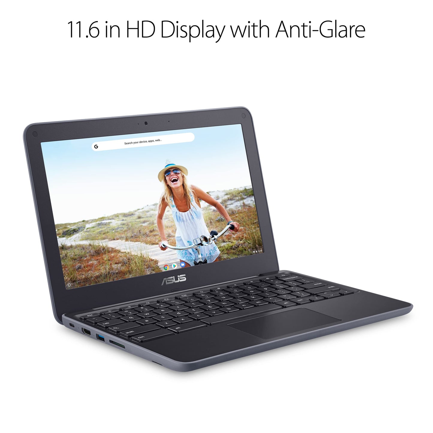 Chromebook C203XA Rugged & Spill Resistant Laptop, 11.6" HD, 180 Degree, MediaTek Quad-Core Processor, 4GB RAM, 32GB eMMC, MIL-STD 810G Durability, Dark Grey, Education, Chrome OS, C203XA-YS02-GR