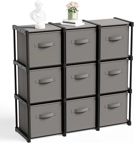 9 Cube Storage Organizer with Shelf for Toys Clothes and Books