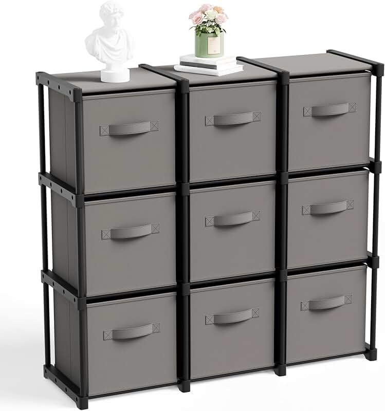 9 Cube Storage Organizer with Shelf for Toys Clothes and Books