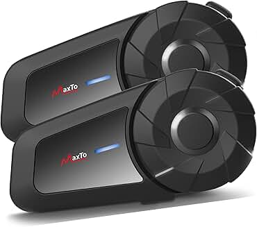 Motorcycle Bluetooth Headset for 2 Riders, Waterproof, Stereo Sound