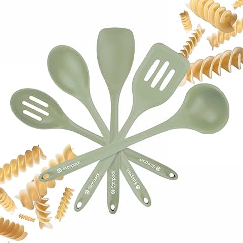 5-Piece Silicone Cooking Utensil Set, Heat Resistant to 600°F
