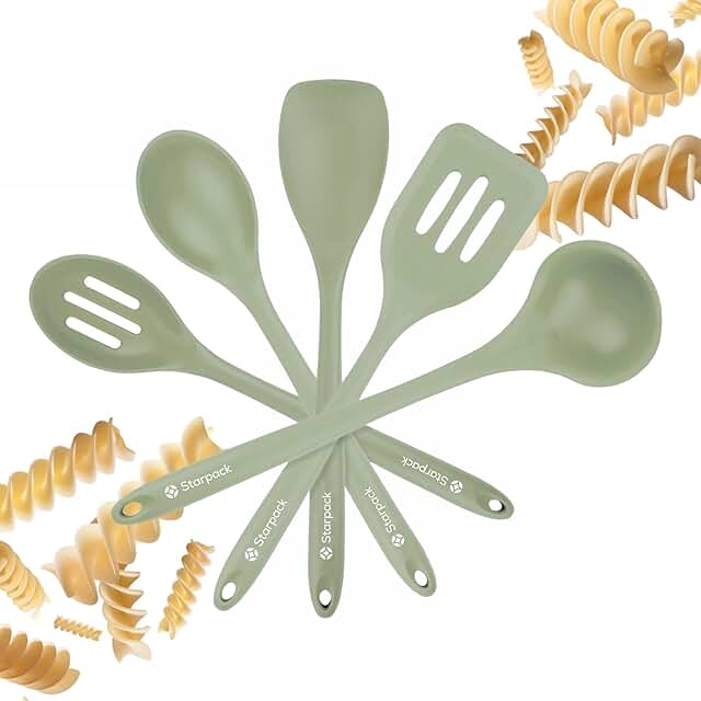 5-Piece Silicone Cooking Utensil Set, Heat Resistant to 600°F