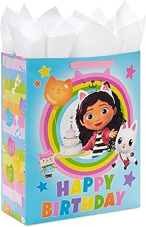 Large Blue and Pink Rainbow Gift Bag for Kids