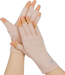 Women UV Protection Sunblock Fingerless Gloves for Outdoor Driving and Cycling