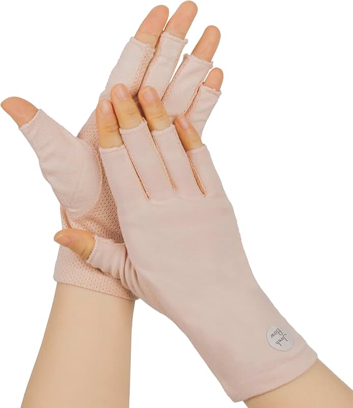 Women UV Protection Sunblock Fingerless Gloves for Outdoor Driving and Cycling