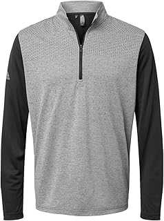 Men's Heather Block Print Quarter-Zip Pullover