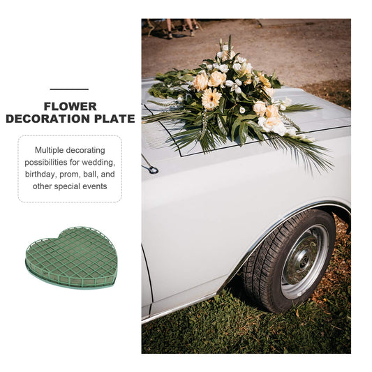 Heart-Shaped Floral Foam Blocks with Suction Cup Tray - 30cm