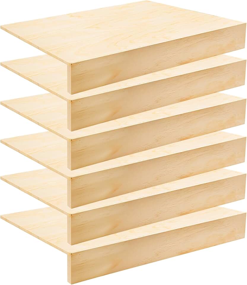 Wooden Wire Shelf Covers for Pantry and Closet, 6 Pack