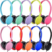 Bulk Kids Headphones Set for Classroom, 25 Multi-Color Earphones
