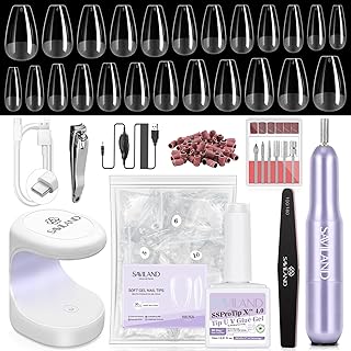 Advanced Gel Nail Kit with Light, Tips, and Tools