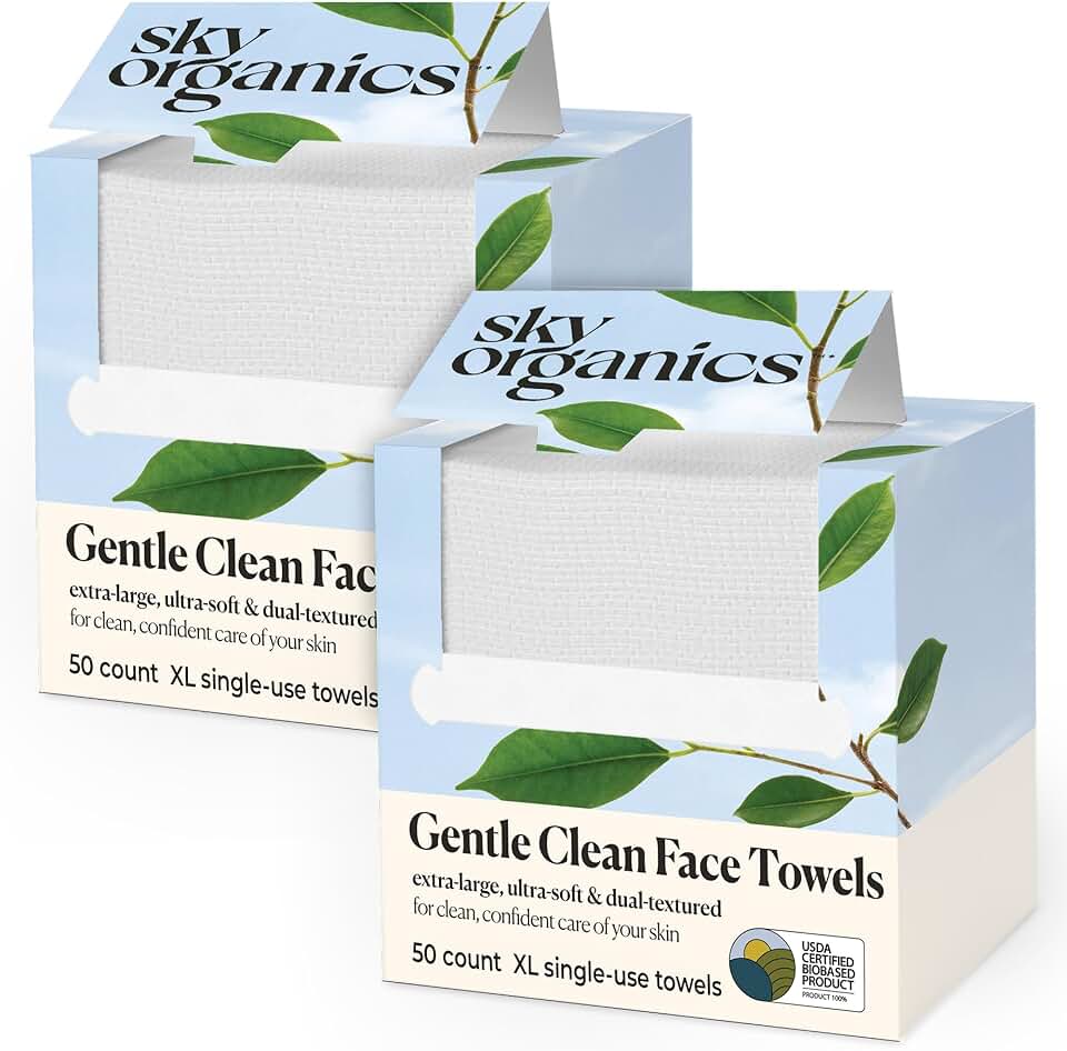 Gentle Clean Face Towels, 2-Pack, Ultra Soft, Disposable