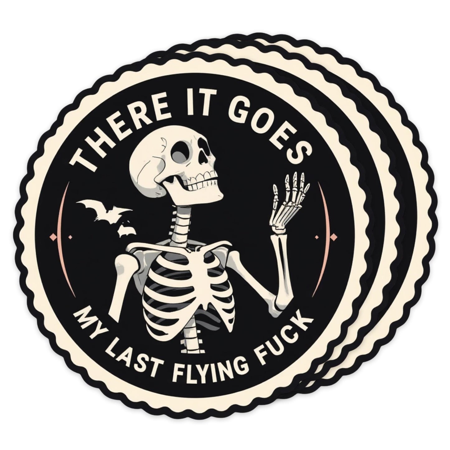Funny Skeleton Stickers for Laptop, Water Bottle, Phone