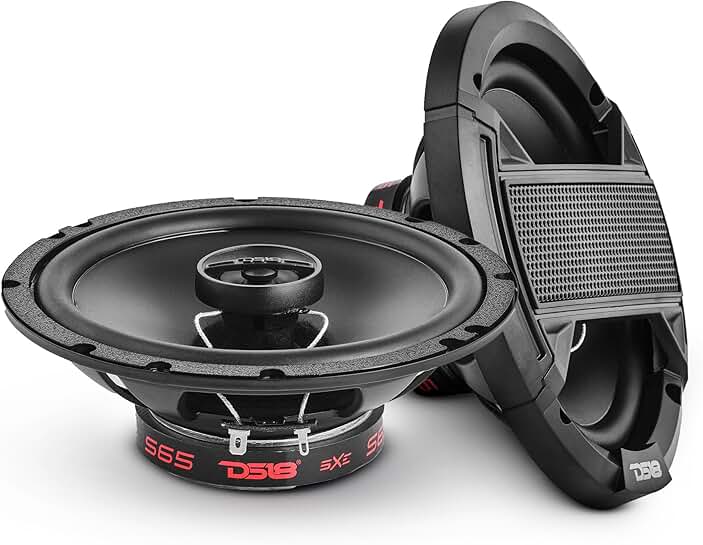 Pair of 6.5-inch 2-way coaxial speakers with tweeters