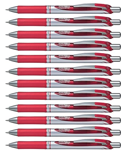 Red Gel Pen with 0.7 mm Tip, Pack of 12
