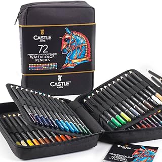 72 Watercolour Colouring Pencils Set with Travel Case