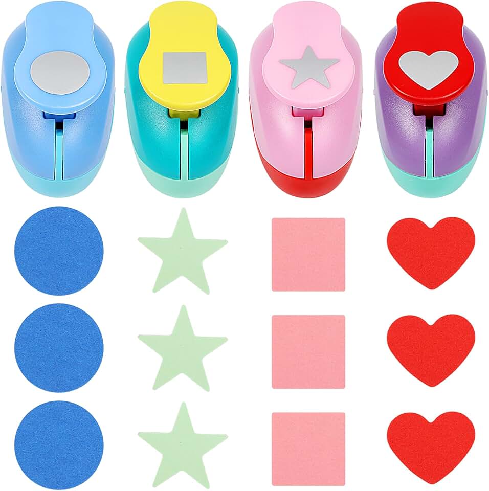 Set of four shape punchers for kids' paper crafts