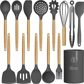 Silicone Kitchen Utensil Set for Nonstick Cookware