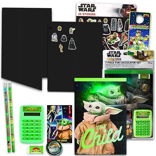 11-Piece School Supplies Set with Notebooks, Pencils, Folders, and Stickers