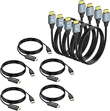 4K HDMI and DisplayPort Cables, 3ft and 6ft, 9-Pack