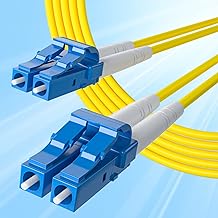 10Gtek LC to LC OS2 2m Singlemode Fiber Patch Cable, 10-Pack