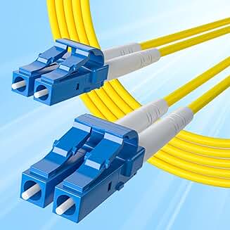 10Gtek LC to LC OS2 2m Singlemode Fiber Patch Cable, 10-Pack