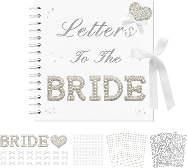 8x8 Wedding Memory Book with Letters, Bows, and Stickers