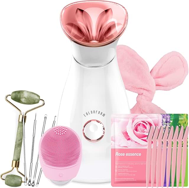 Facial Steamer Skin Care Set with 6 Tools