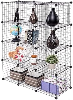 Wire Cube Storage Organizer with 12 Compartments