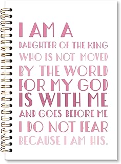 Pink Christian Notebook for Women, 5.5x8.3 inches