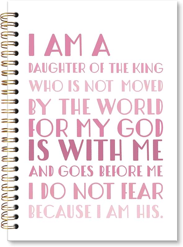 Pink Christian Notebook for Women, 5.5x8.3 inches