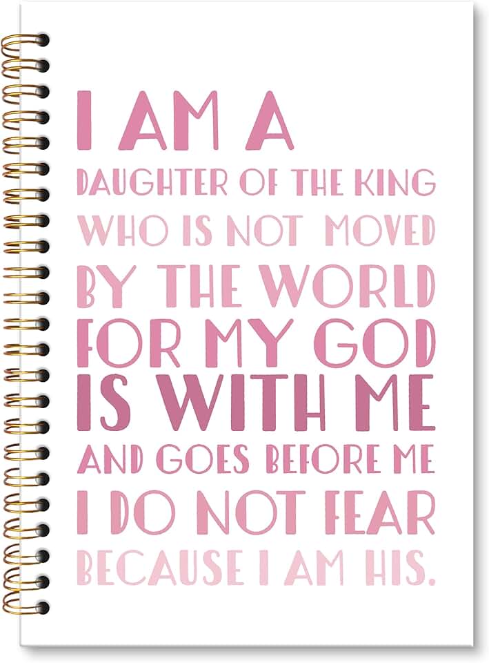 Pink Christian Notebook for Women, 5.5x8.3 inches
