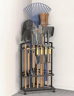 Heavy Duty Steel Garden Tool Organizer for Corner Storage