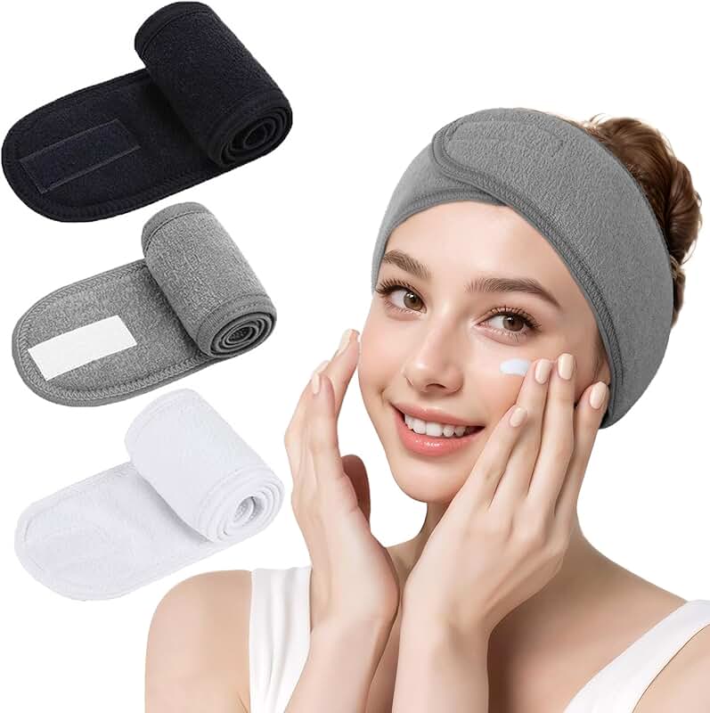 Soft Terry Cloth Facial Headband for Women