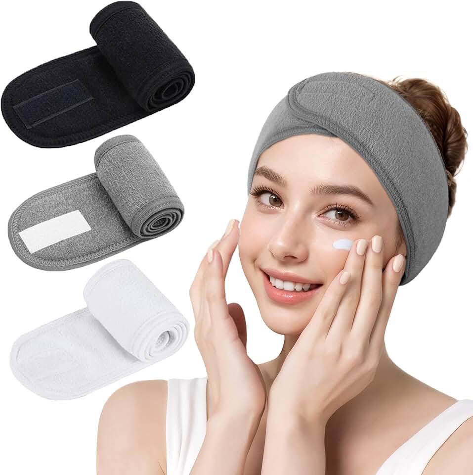 Soft Terry Cloth Facial Headband for Women