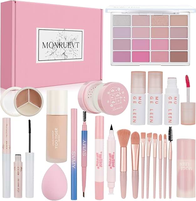 All-in-One Pink Makeup Kit for Women and Teens