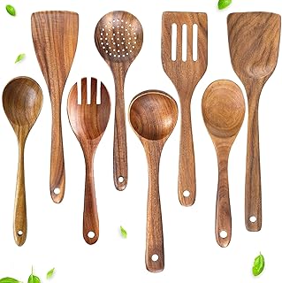 8-Piece Wooden Cooking Utensil Set
