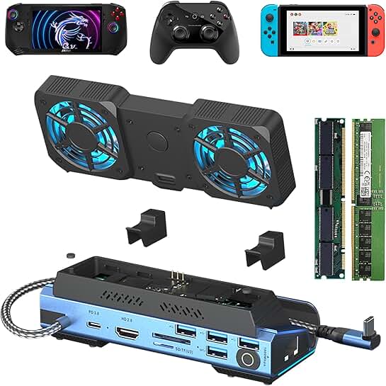 10-in-1 Docking Station with M.2 NVMe Enclosure and Fast Charging
