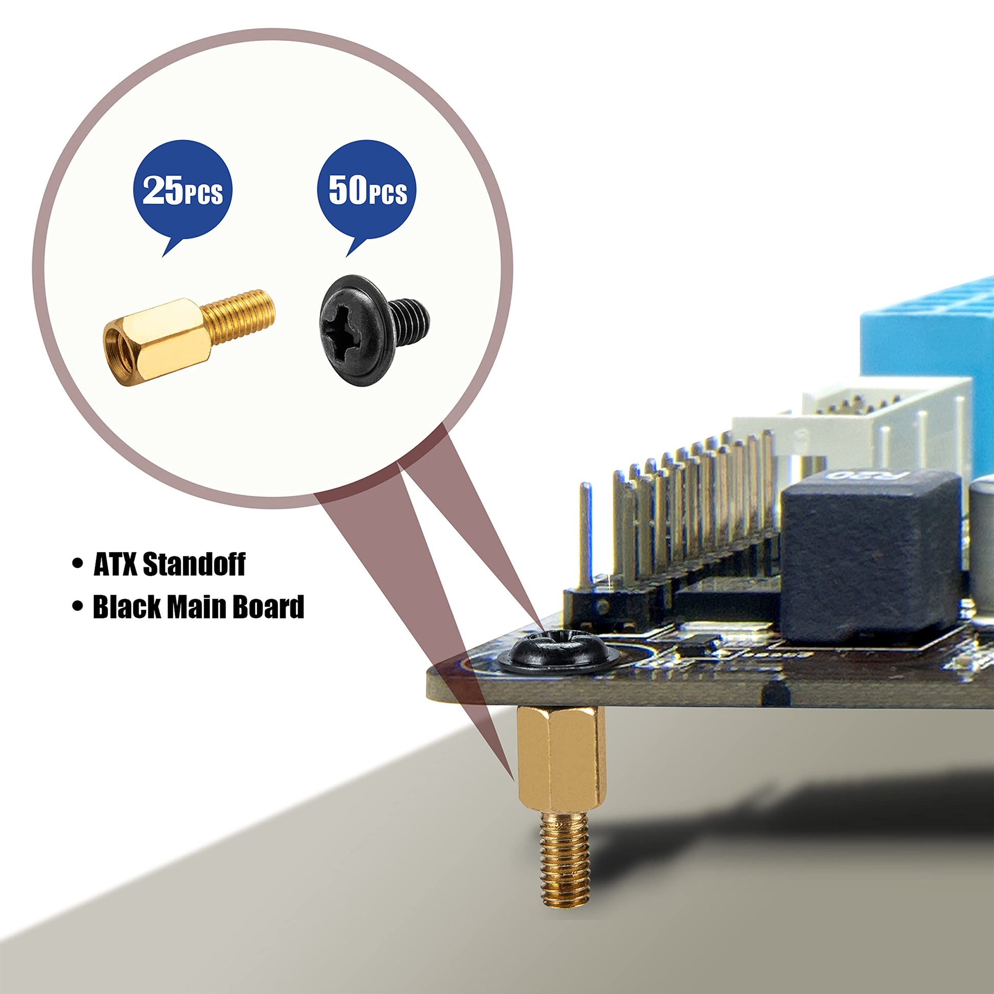 502pc Motherboard Standoffs Screw Kit | Basic Computer Screws Set for HDD Hard Drive, Case, Fan, Power Card, Graphics, Chassis, CD-ROM, ATX Case | for DIY & Repair