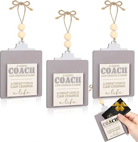 Set of 4 Wooden Gift Card Holders for Coaches and Mentors